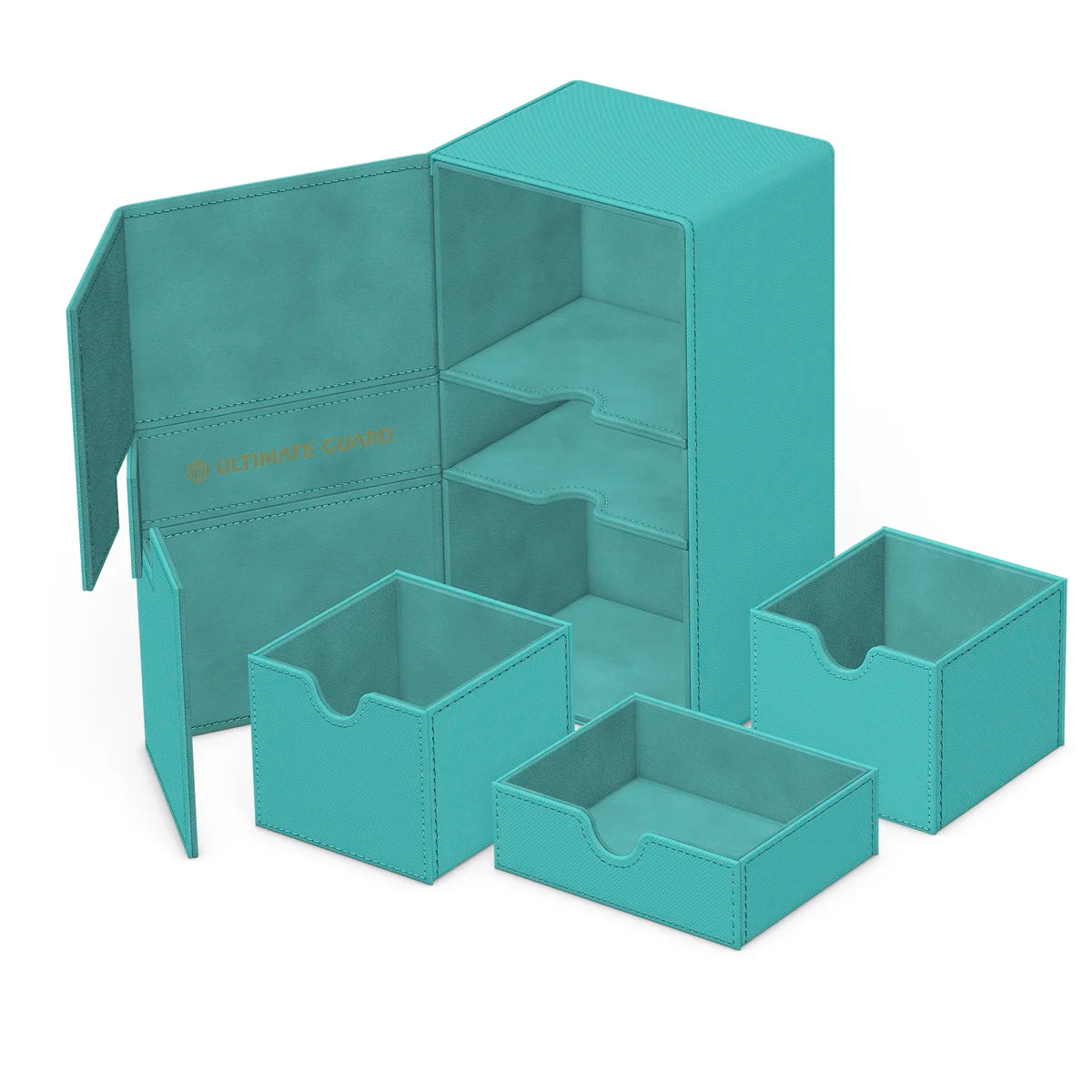 Ultimate Guard Twin FlipnTray 200+ XenoSkin Summer Edition Deck Case - Lagoon | Arkham Games and Comics