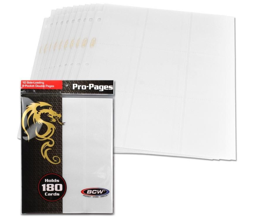 Side Loading 18-Pocket Pro Pages - White | Arkham Games and Comics