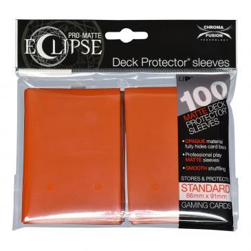 PRO-Matte Eclipse Pumpkin Orange Standard Deck Protector sleeve 100ct | Arkham Games and Comics