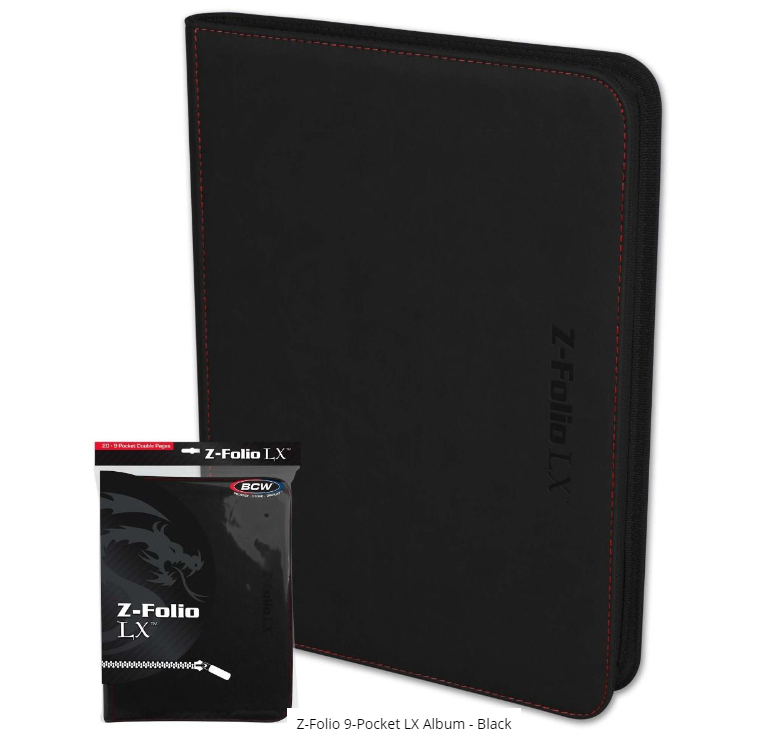 Z-Folio 9-Pocket LX Album - Black | Arkham Games and Comics