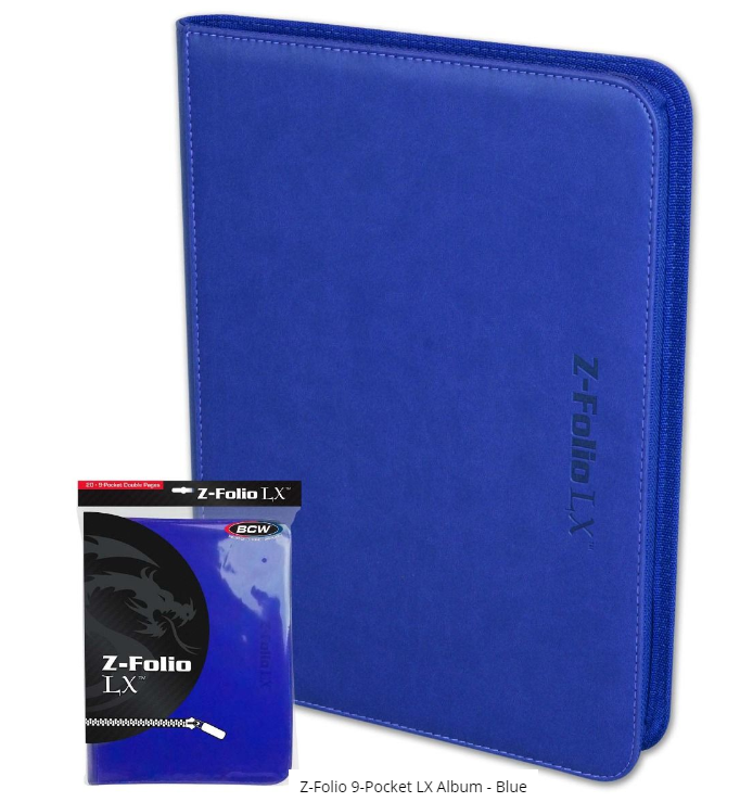 Z-Folio 9-Pocket LX Album - Blue | Arkham Games and Comics
