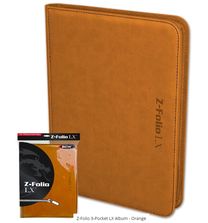 Z-Folio 9-Pocket LX Album - Orange | Arkham Games and Comics