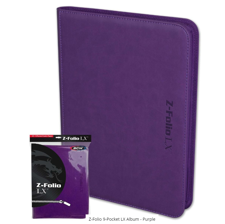 Z-Folio 9-Pocket LX Album - Purple | Arkham Games and Comics