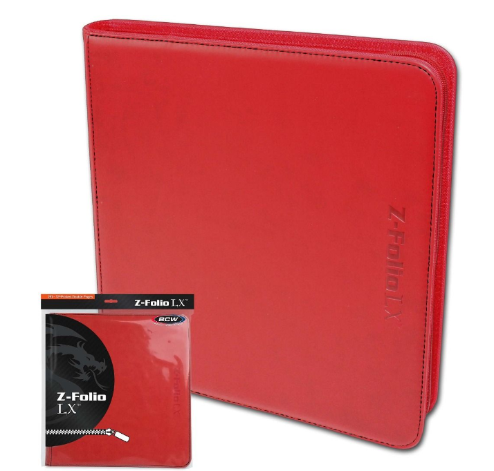 Z-Folio 12-Pocket LX Album - Red | Arkham Games and Comics