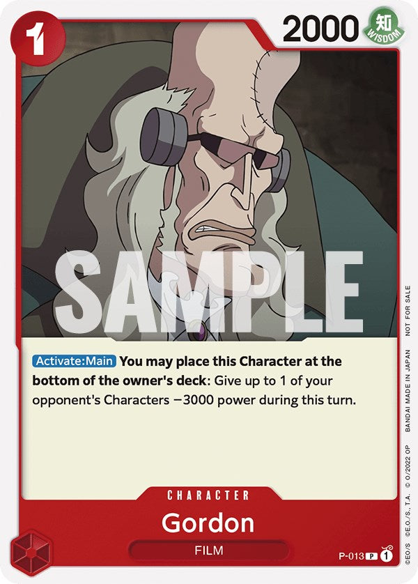 Gordon (One Piece Film Red) [One Piece Promotion Cards] | Arkham Games and Comics