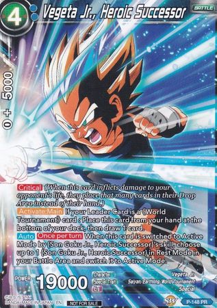 Vegeta Jr., Heroic Successor (Power Booster) (P-148) [Promotion Cards] | Arkham Games and Comics