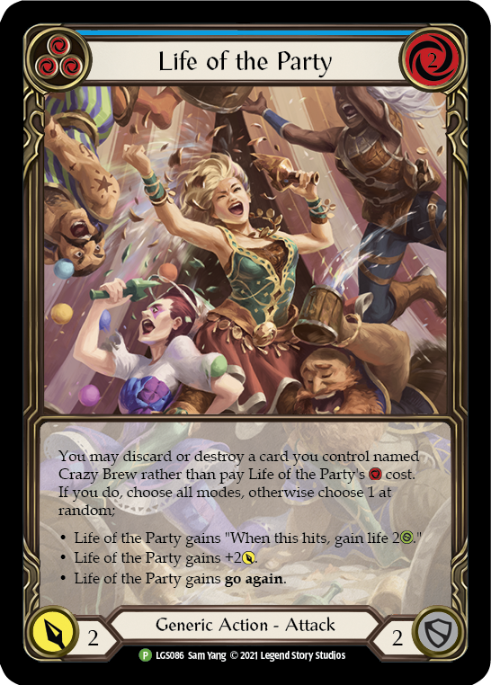 Life of the Party (Blue) [LGS086] (Promo)  Rainbow Foil | Arkham Games and Comics