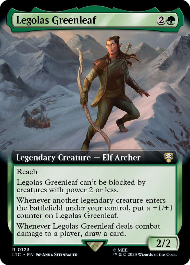 Legolas Greenleaf (Extended Art) [The Lord of the Rings: Tales of Middle-Earth Commander] | Arkham Games and Comics