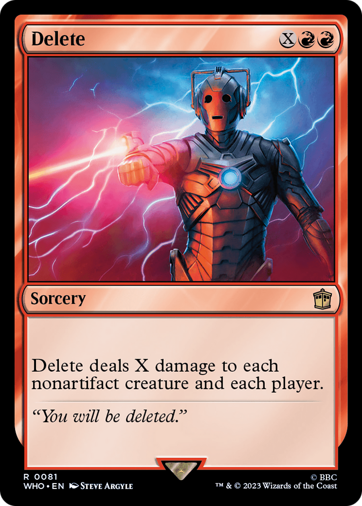 Delete [Doctor Who] | Arkham Games and Comics