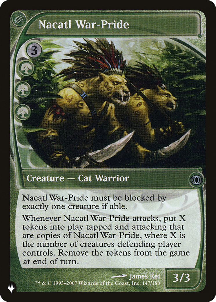 Nacatl War-Pride [The List] | Arkham Games and Comics