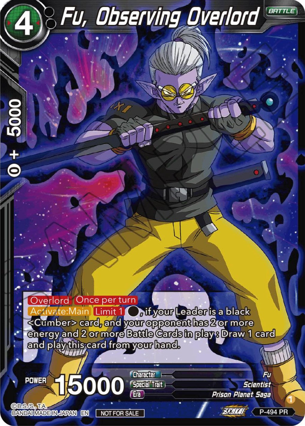 Fu, Observing Overlord (Zenkai Series Tournament Pack Vol.3) (P-494) [Tournament Promotion Cards] | Arkham Games and Comics