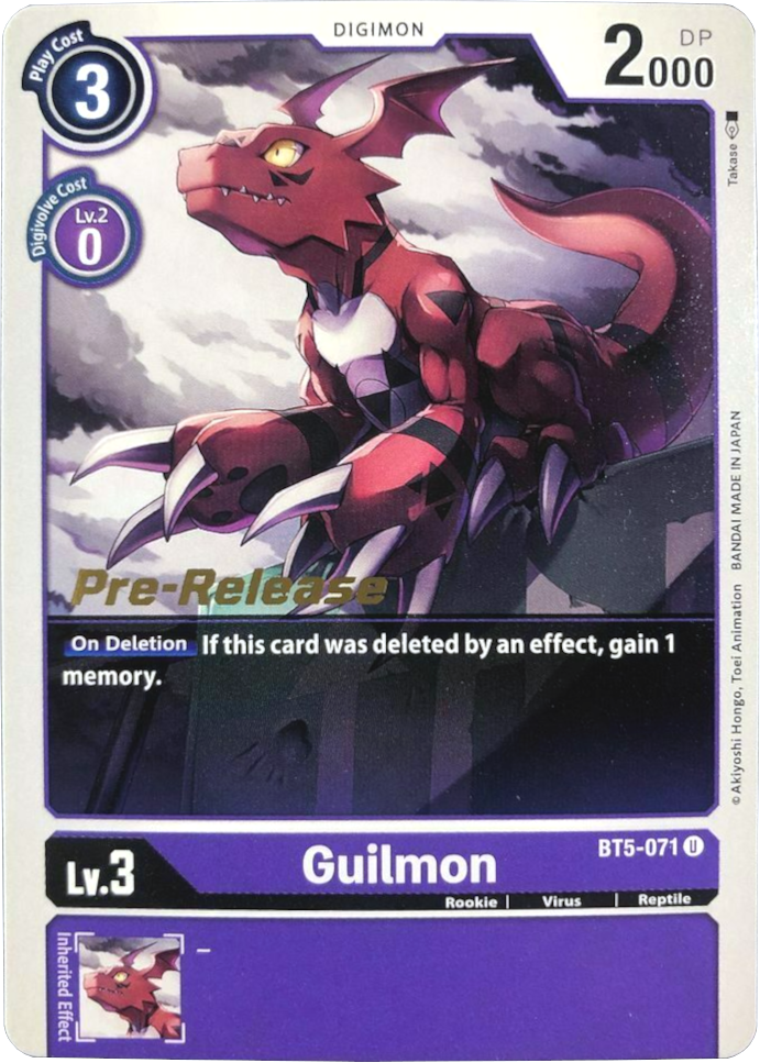 Guilmon [BT5-071] [Battle of Omni Pre-Release Promos] | Arkham Games and Comics