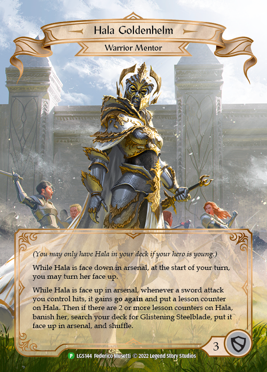 Hala Goldenhelm [LGS144] (Promo)  Rainbow Foil | Arkham Games and Comics