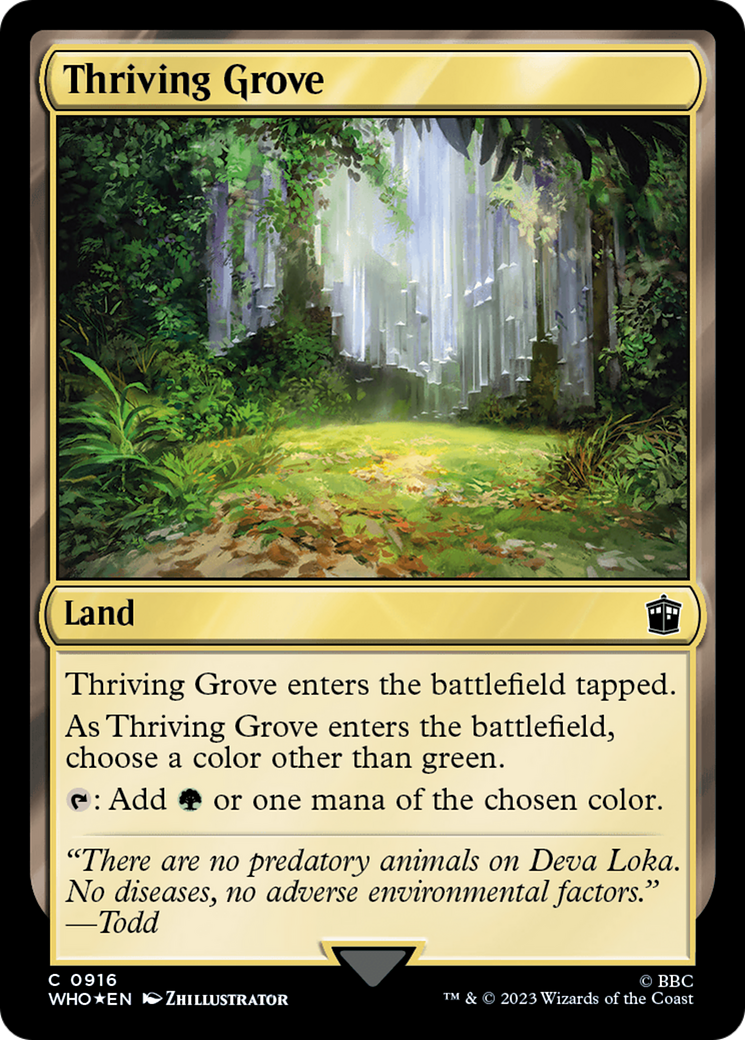 Thriving Grove (Surge Foil) [Doctor Who] | Arkham Games and Comics