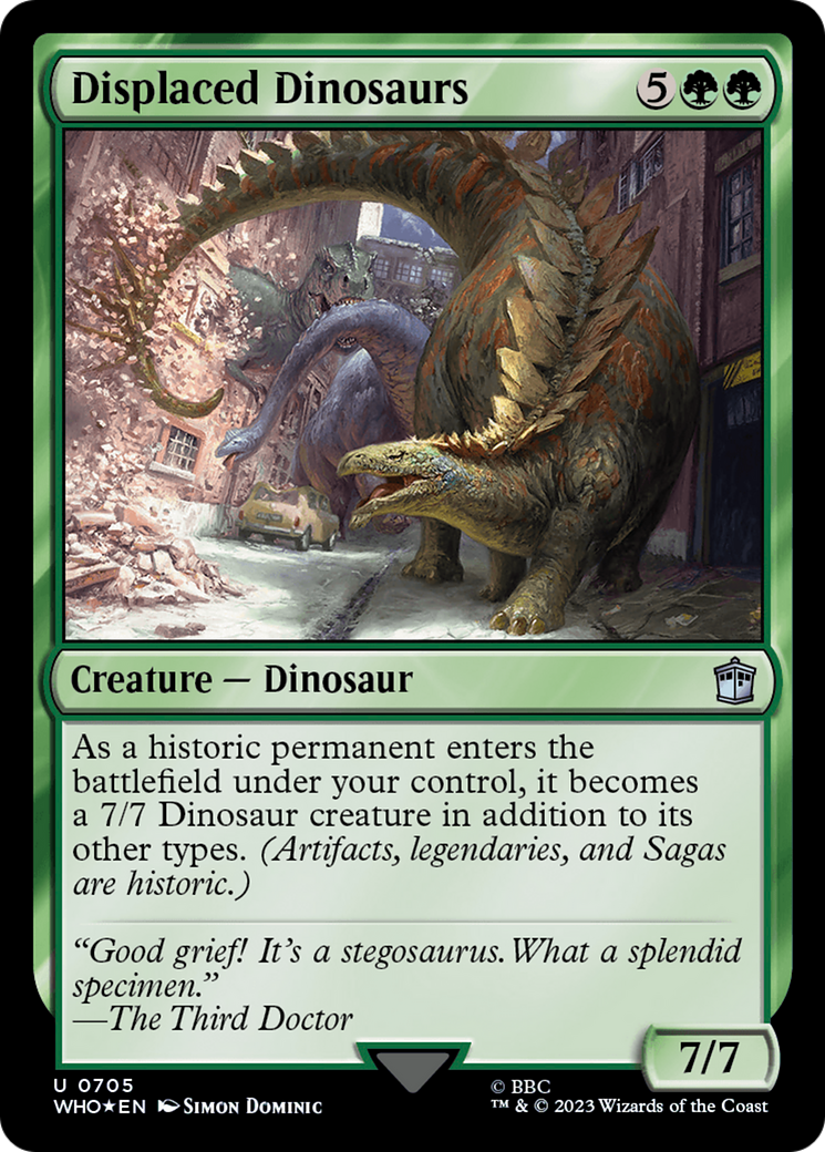 Displaced Dinosaurs (Surge Foil) [Doctor Who] | Arkham Games and Comics
