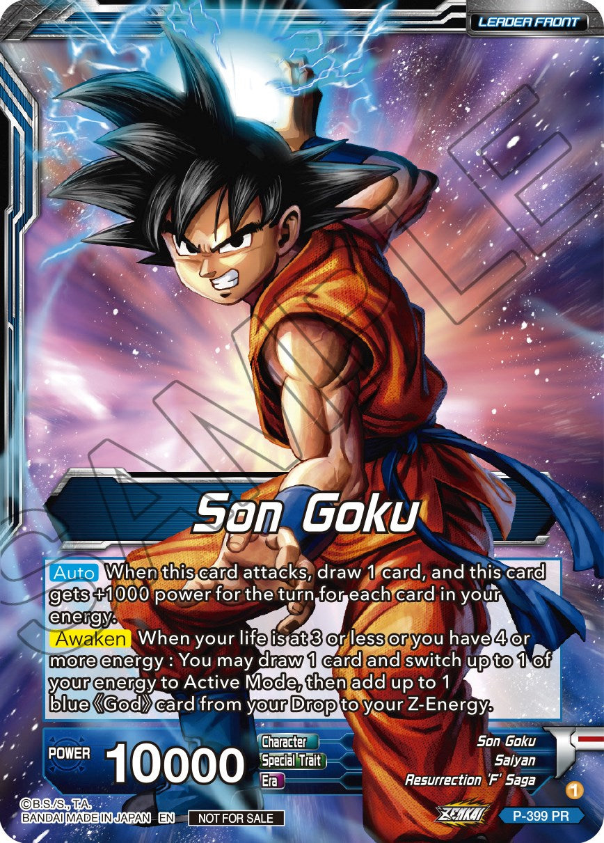 Son Goku // Super Saiyan Blue Son Goku Returns (P-399) [Promotion Cards] | Arkham Games and Comics