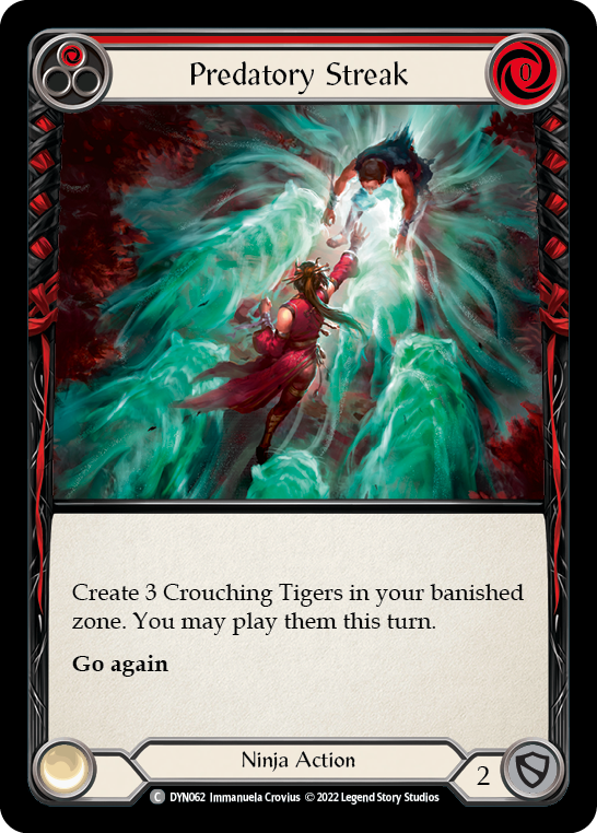 Predatory Streak (Red) [DYN062] (Dynasty)  Rainbow Foil | Arkham Games and Comics