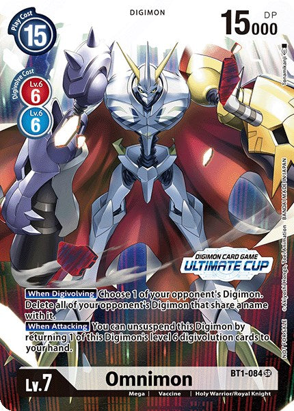 Omnimon [BT1-084] (April Ultimate Cup 2022) [Release Special Booster Promos] | Arkham Games and Comics