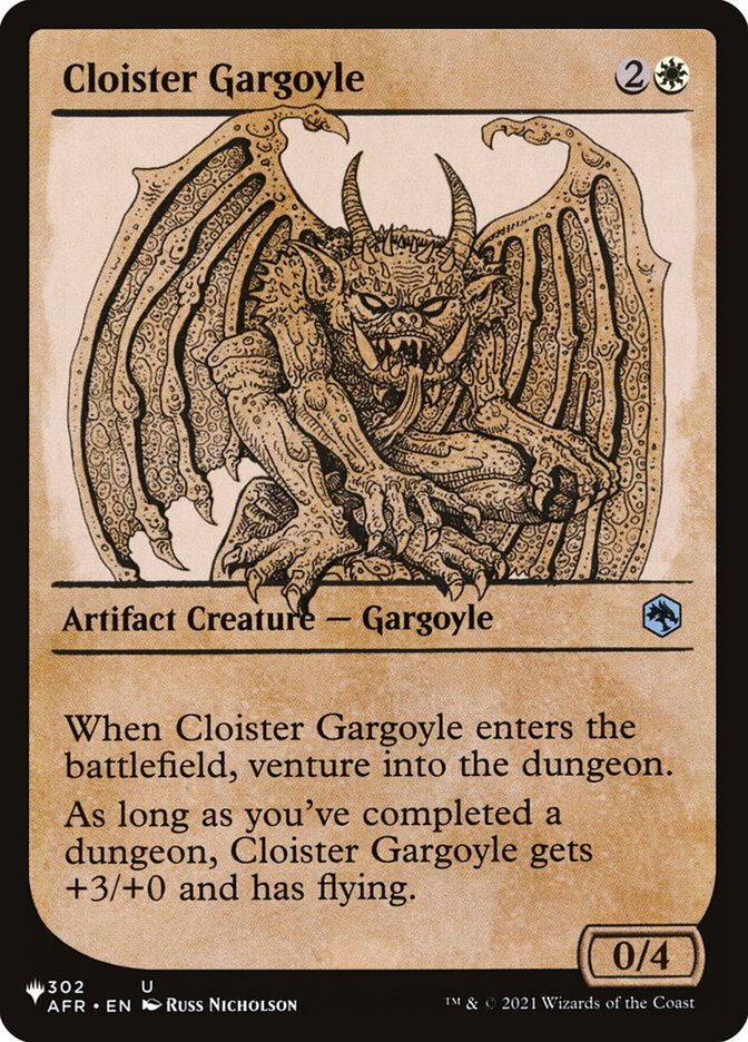 Cloister Gargoyle (Showcase) [The List] | Arkham Games and Comics