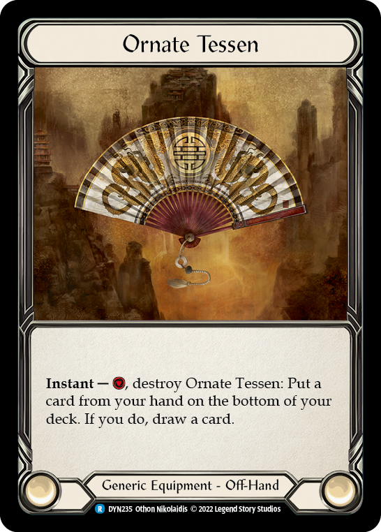 Ornate Tessen [DYN235] (Dynasty)  Cold Foil | Arkham Games and Comics