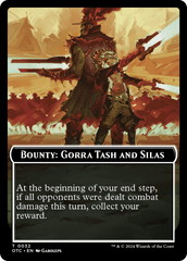 Bounty: Gorra Tash and Silas // Bounty Rules Double-Sided Token [Outlaws of Thunder Junction Commander Tokens] | Arkham Games and Comics