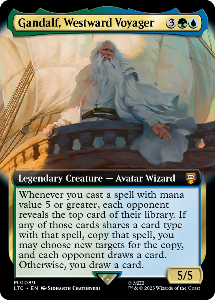 Gandalf, Westward Voyager (Extended Art) [The Lord of the Rings: Tales of Middle-Earth Commander] | Arkham Games and Comics