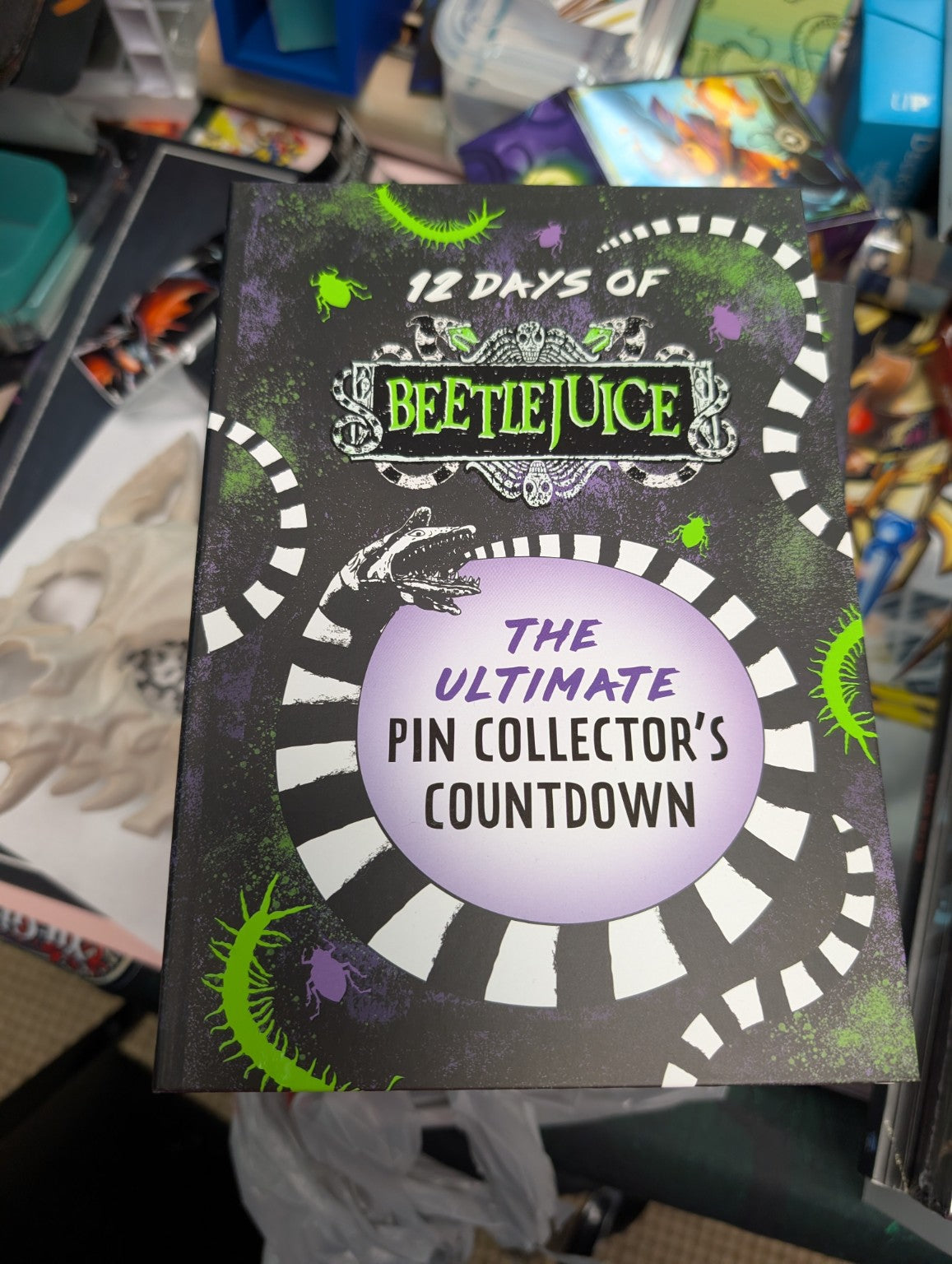 Front of Beetlejuice 12 Days pin countdown | Arkham Games and Comics