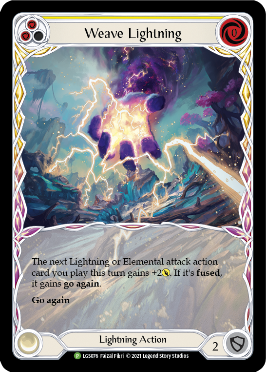 Weave Lightning (Yellow) [LGS076] (Promo)  Rainbow Foil | Arkham Games and Comics