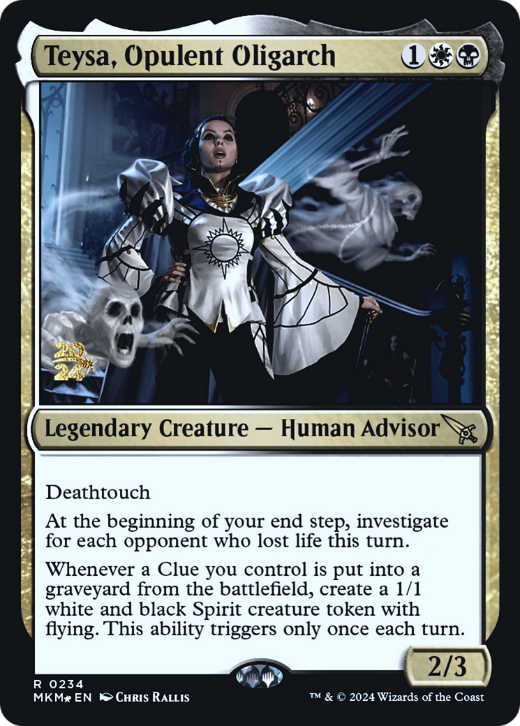 Teysa, Opulent Oligarch [Murders at Karlov Manor Prerelease Promos] | Arkham Games and Comics