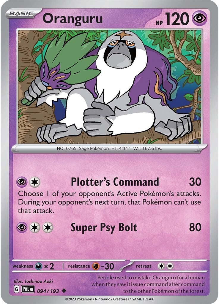 Oranguru (094/193) [Scarlet & Violet: Paldea Evolved] | Arkham Games and Comics