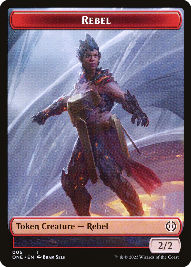 Rebel Token [Phyrexia: All Will Be One Tokens] | Arkham Games and Comics