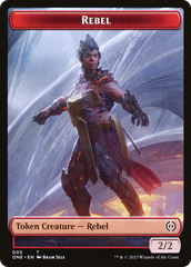 Rebel // The Hollow Sentinel Double-Sided Token [Phyrexia: All Will Be One Tokens] | Arkham Games and Comics