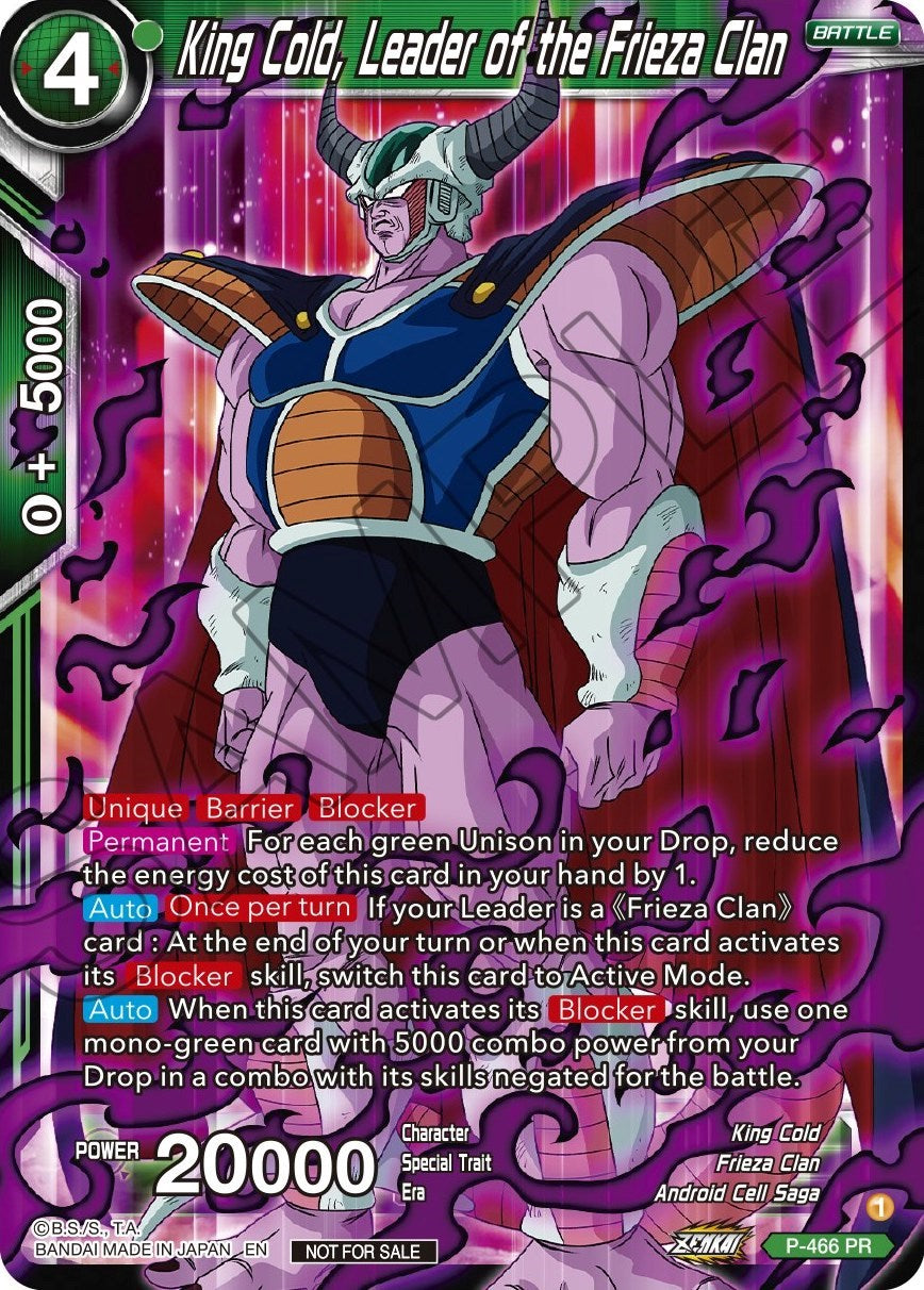 King Cold, Leader of the Frieza Clan (Z03 Dash Pack) (P-466) [Promotion Cards] | Arkham Games and Comics