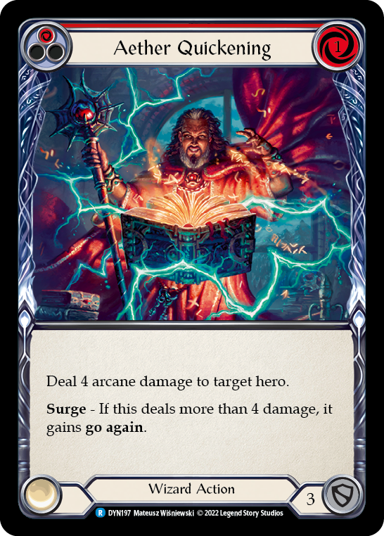 Aether Quickening (Red) [DYN197] (Dynasty)  Rainbow Foil | Arkham Games and Comics