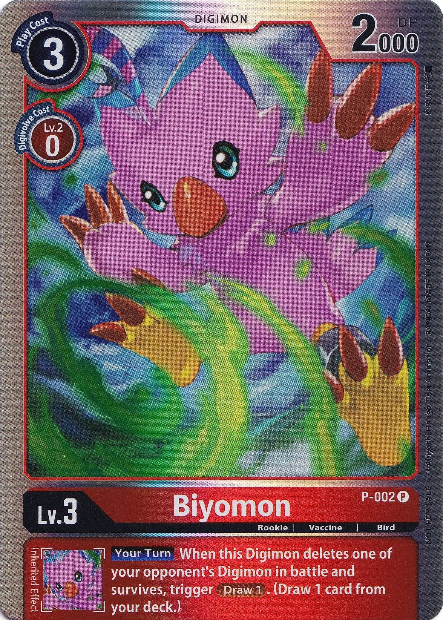 Biyomon [P-002] (Rainbow Foil) [Promotional Cards] | Arkham Games and Comics