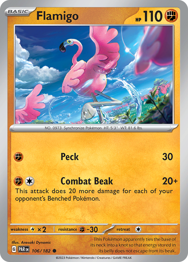 Flamigo (106/182) [Scarlet & Violet: Paradox Rift] | Arkham Games and Comics