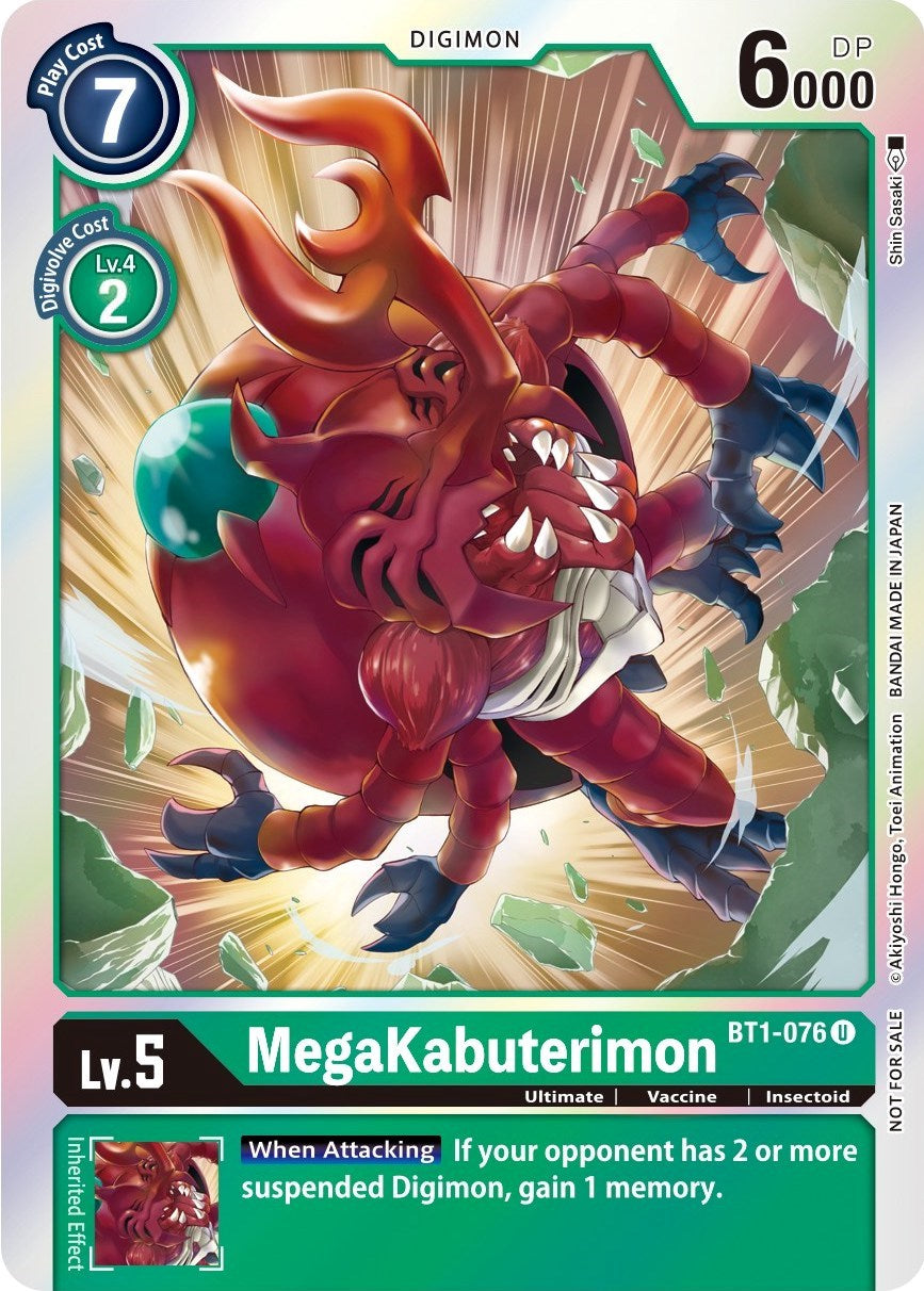 MegaKabuterimon [BT1-076] (Official Tournament Pack Vol. 6) [Release Special Booster Promos] | Arkham Games and Comics