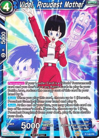 Videl, Proudest Mother (Power Booster: World Martial Arts Tournament) (P-149) [Promotion Cards] | Arkham Games and Comics