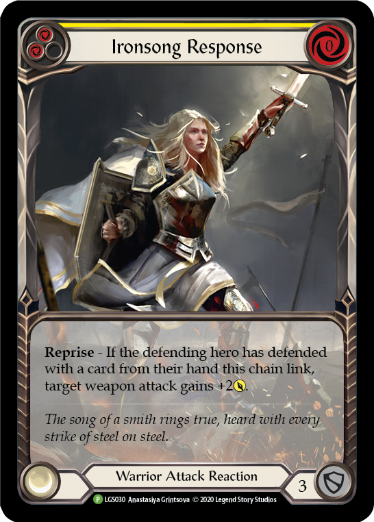 Ironsong Response (Yellow) [LGS030] (Promo) | Arkham Games and Comics