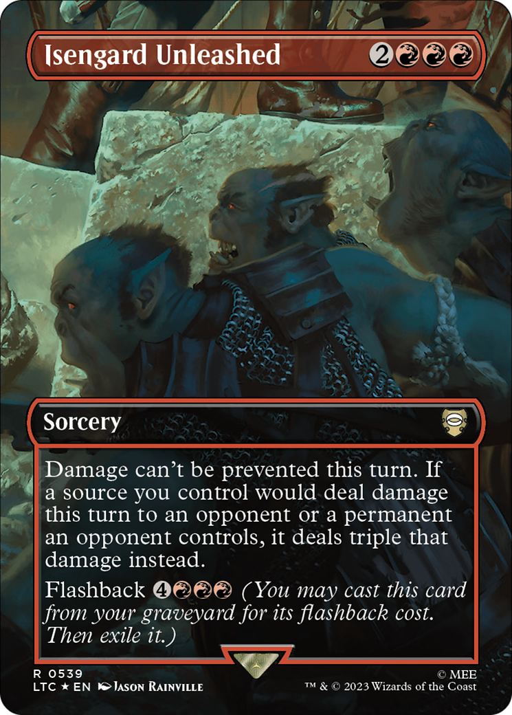 Isengard Unleashed (Borderless) (Surge Foil) [The Lord of the Rings: Tales of Middle-Earth Commander] | Arkham Games and Comics