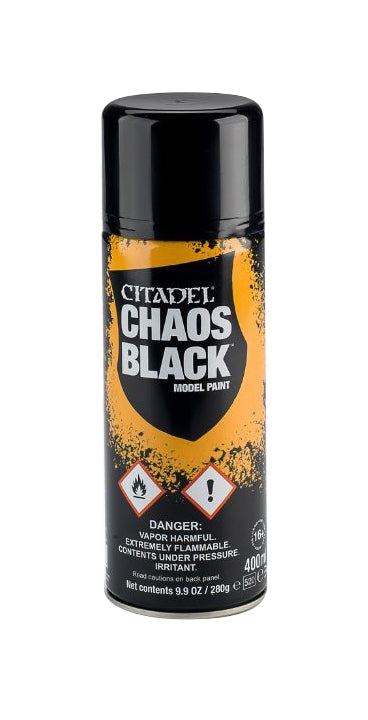 Image for Citadel Spray Paint: Chaos Black Spray - Citadel Paints | Arkham Games and Comics