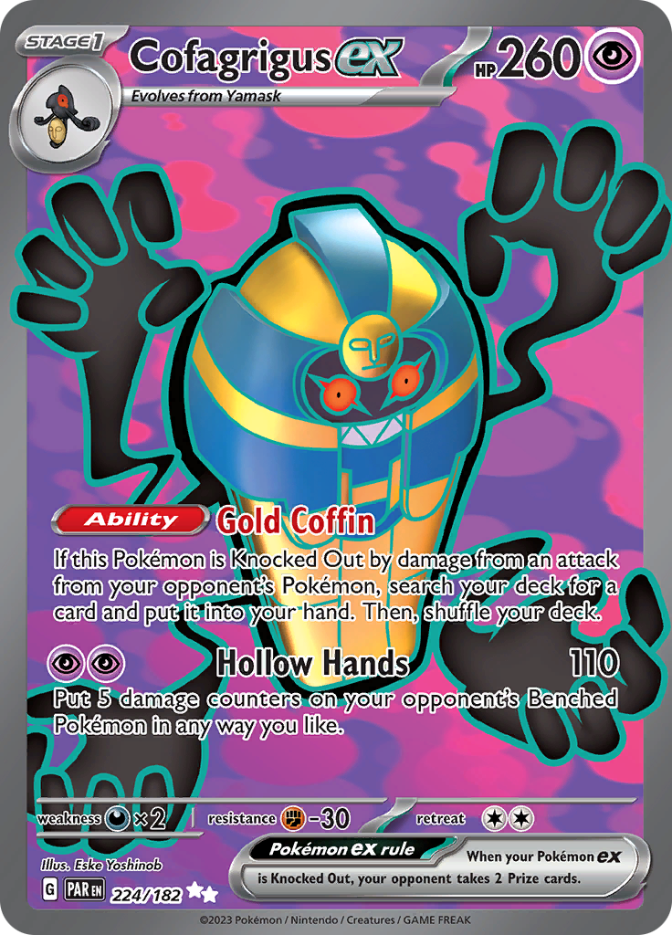 Cofagrigus ex (224/182) [Scarlet & Violet: Paradox Rift] | Arkham Games and Comics