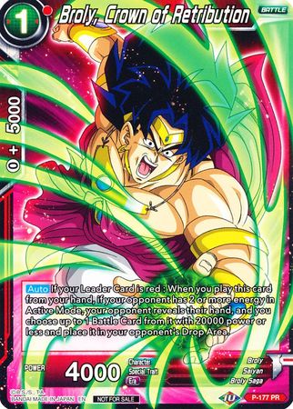 Broly, Crown of Retribution (P-177) [Promotion Cards] | Arkham Games and Comics