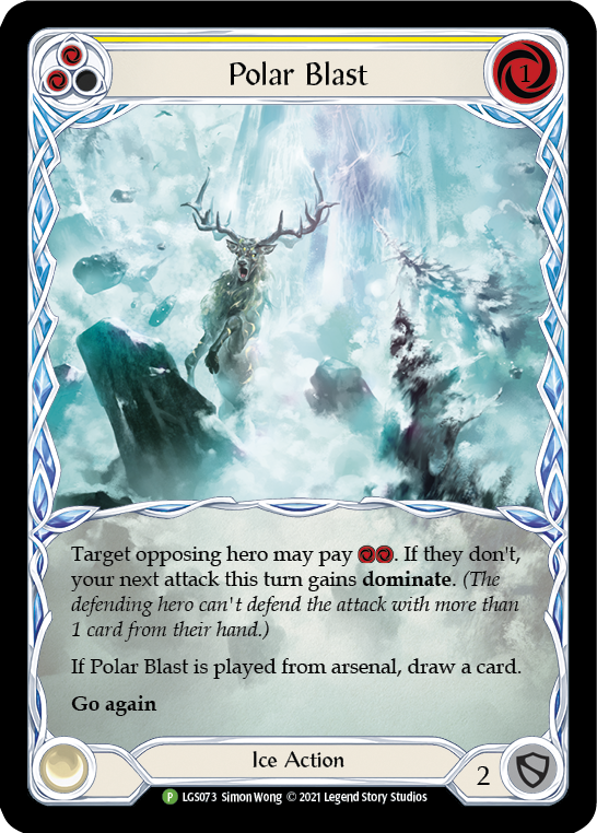 Polar Blast (Yellow) [LGS073] (Promo)  Rainbow Foil | Arkham Games and Comics