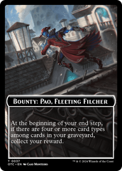 Bounty: Paq, Fleeting Filcher // Bounty Rules Double-Sided Token [Outlaws of Thunder Junction Commander Tokens] | Arkham Games and Comics