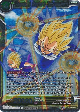 Vegeta, a Master's Temperament (Series 7 Super Dash Pack) (P-137) [Promotion Cards] | Arkham Games and Comics