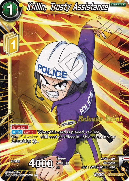 Krillin, Trusty Assistance (Fighter's Ambition Holiday Pack) (BT19-105) [Tournament Promotion Cards] | Arkham Games and Comics