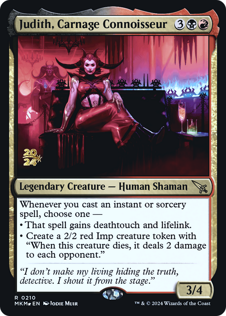 Judith, Carnage Connoisseur [Murders at Karlov Manor Prerelease Promos] | Arkham Games and Comics