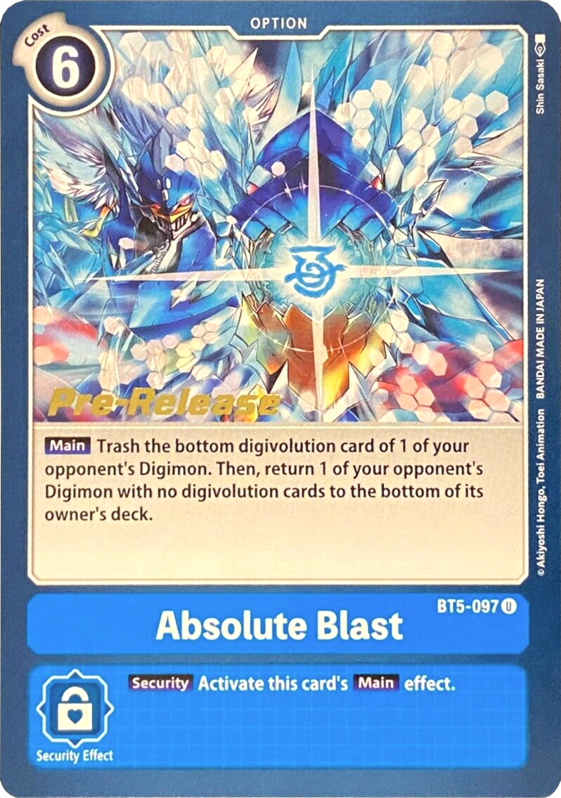 Absolute Blast [BT5-097] [Battle of Omni Pre-Release Promos] | Arkham Games and Comics