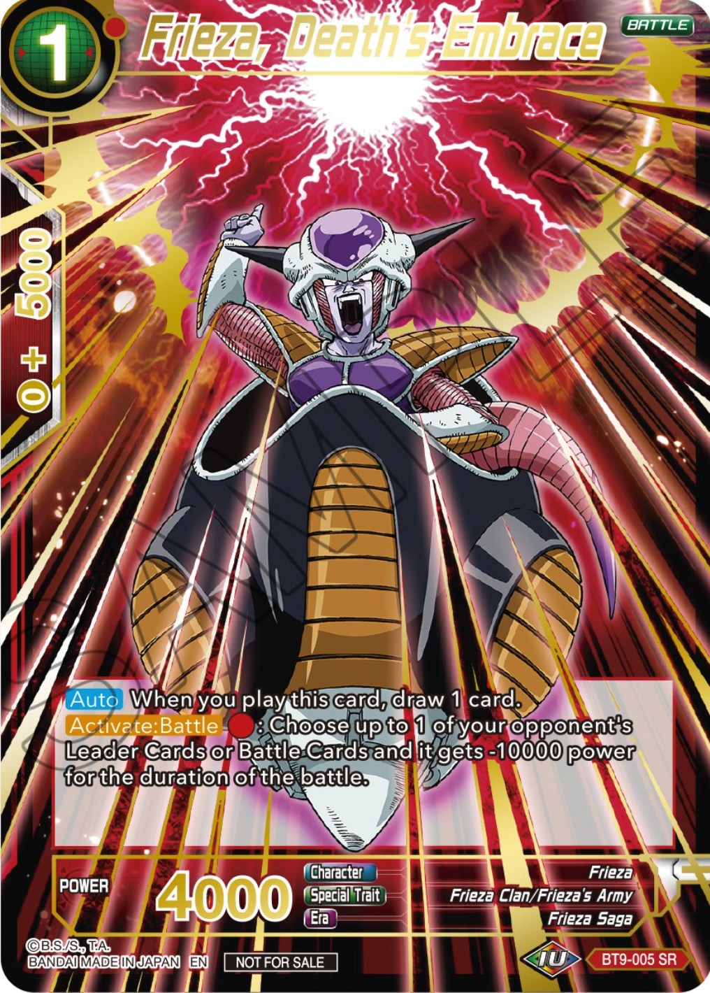 Frieza, Death's Embrace (BT9-005) [Tournament Promotion Cards] | Arkham Games and Comics